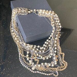 Gardenia Freshwater Pearl and Natural Stone Necklace